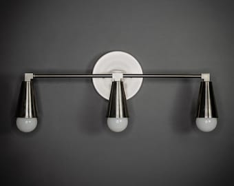 Castor 3 Cone Vanity Bathroom Light
