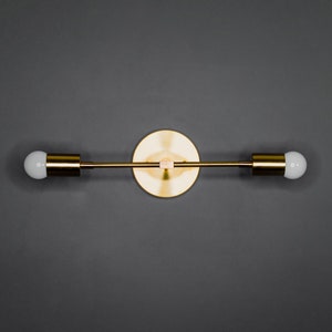 Ludic Modern Vanity 2 Light Mid Century Industrial Sconce