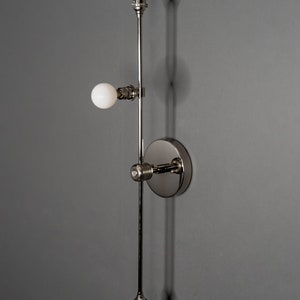 Nova Modern 3 Light Candelabra Mid Century Bathroom Hallway Vanity Sconce Polished Nickel