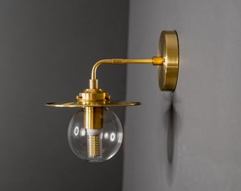 Brida Single 5in Globe 8 Inch Shade Vanity Mid Century Industrial Modern Sconce