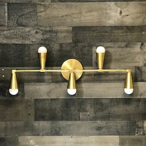 Helen 5 Light Cone Eitelkeit Mid Century Modern Zeitgenössische Wandleuchte