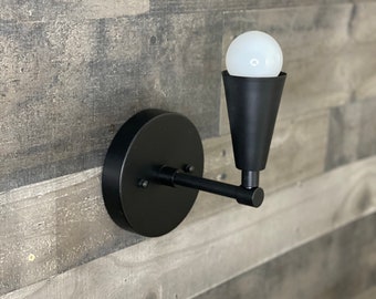 Helios Vanity Bare Cone Light Modern Wall Lamp Industrial Art Bathroom Sconce
