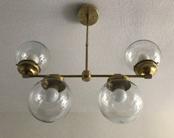 Kaneda Modern 4 Light 6in Globe Sputnik Mid Century Industrial Chandelier