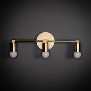 Ragnar Vanity 3 Light Modern Bulb Abstract Mid Century Industrial Bathroom Sconce