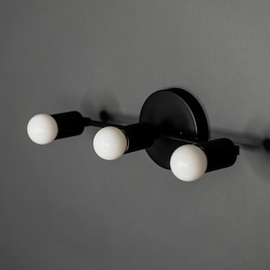 Brontes 3 Light Mid Century Modern Bathroom Hallway Vanity Sconce
