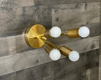 In stock - Ships on the same day! Kuzma 4 Light Modern Sputnik Mid Century Industrial Vanity Bathroom Sconce