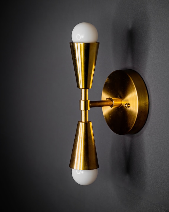 Pandora Double Cone Light Vanity Modern Industrial Sconce