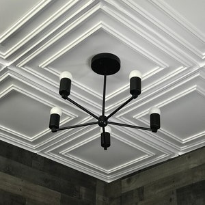 Laconic Modern 5 Light Geometric Mid Century Chandelier