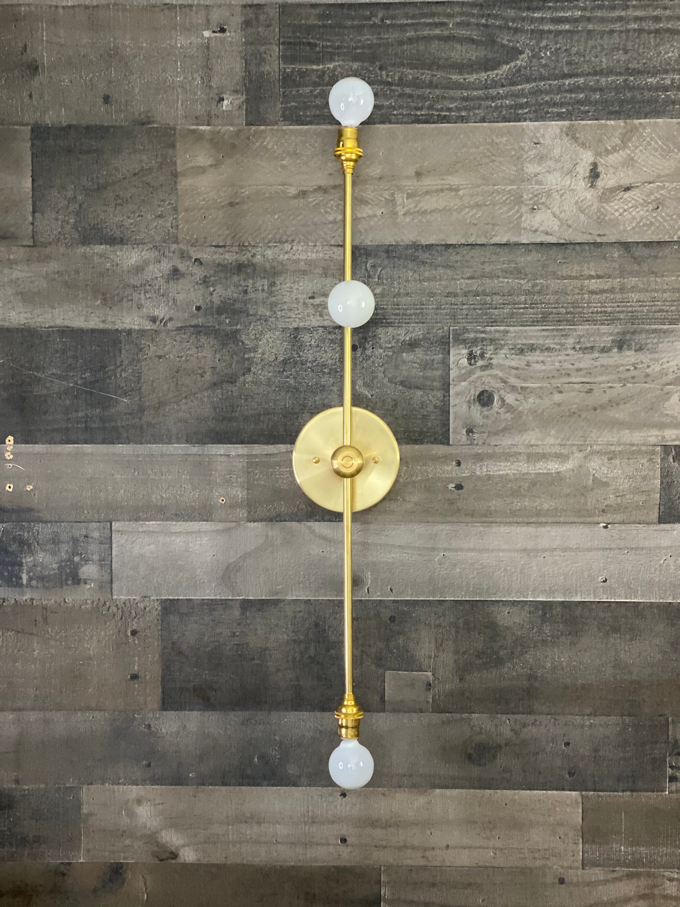 Nova Modern 3 Bulb Candelabra Wall Sconce Mid Century Bathroom Hallway