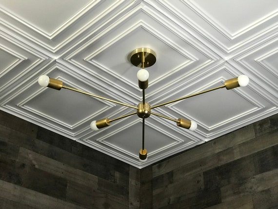 Sputnik Chandelier,Mid Century Modern 5 Light Gold Brushed Ceiling Chandeliers Beautiful Large Glass Chandelier Industrial Vintage Ceiling Light Sputnik Chandelier,Mid Century Modern 5 Light Gold Brushed Ceiling Chandeliers Beautiful Large Glass Chandelier Industrial Vintage Ceiling Light