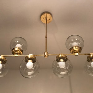 Rivage Modern 6 Light 6 In Globe Sputnik Mid Century Industrial Chandelier zdjęcie 1