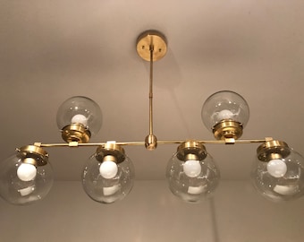 Rivage Modern 6 Light 6 In Globe Sputnik Mid Century Industrial Chandelier