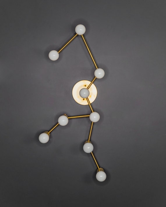 Aquariusmmm様 Aquarius 9 Light Zodiac Modern Industrial Vanity Mid Century