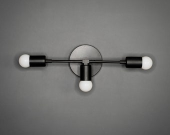 In stock - Ships on the same day! Sagesse 3 Light Modern Vanity Mid Century Industrial Sconce