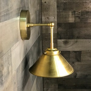 Serein Adjustable Single Bulb 8 Inch Cone Shade Vanity Mid Century Modern Sconce