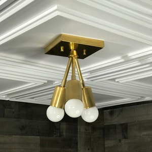 Hera Modern 3 Light Mid Century Semi Flush image 2