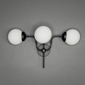 Sunflower 3 Bulb 6in Globe Modern Industrial Mid Century Vanity Sconce