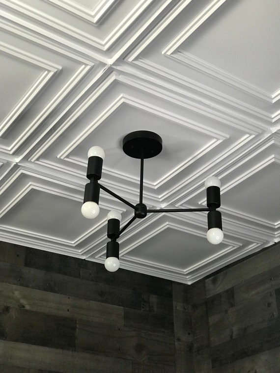 matte black modern chandelier