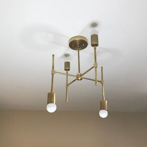 Kismet Modern 4 Light Geometric Mid Century Abstract Ceiling Chandelier