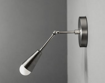 Coruscate Single Cone Adjustable Vanity Light
