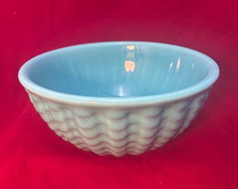 Vintage Gladding McBean Cocinero Bowl #9, Blue Teal Ceramic Kitchen Bowl