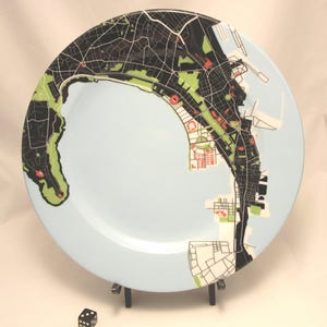 Mumbai City Plate from notNeutral, 12 Inch Serving Plate, Mumbai Map, Bombay Map, India Decorative Plate