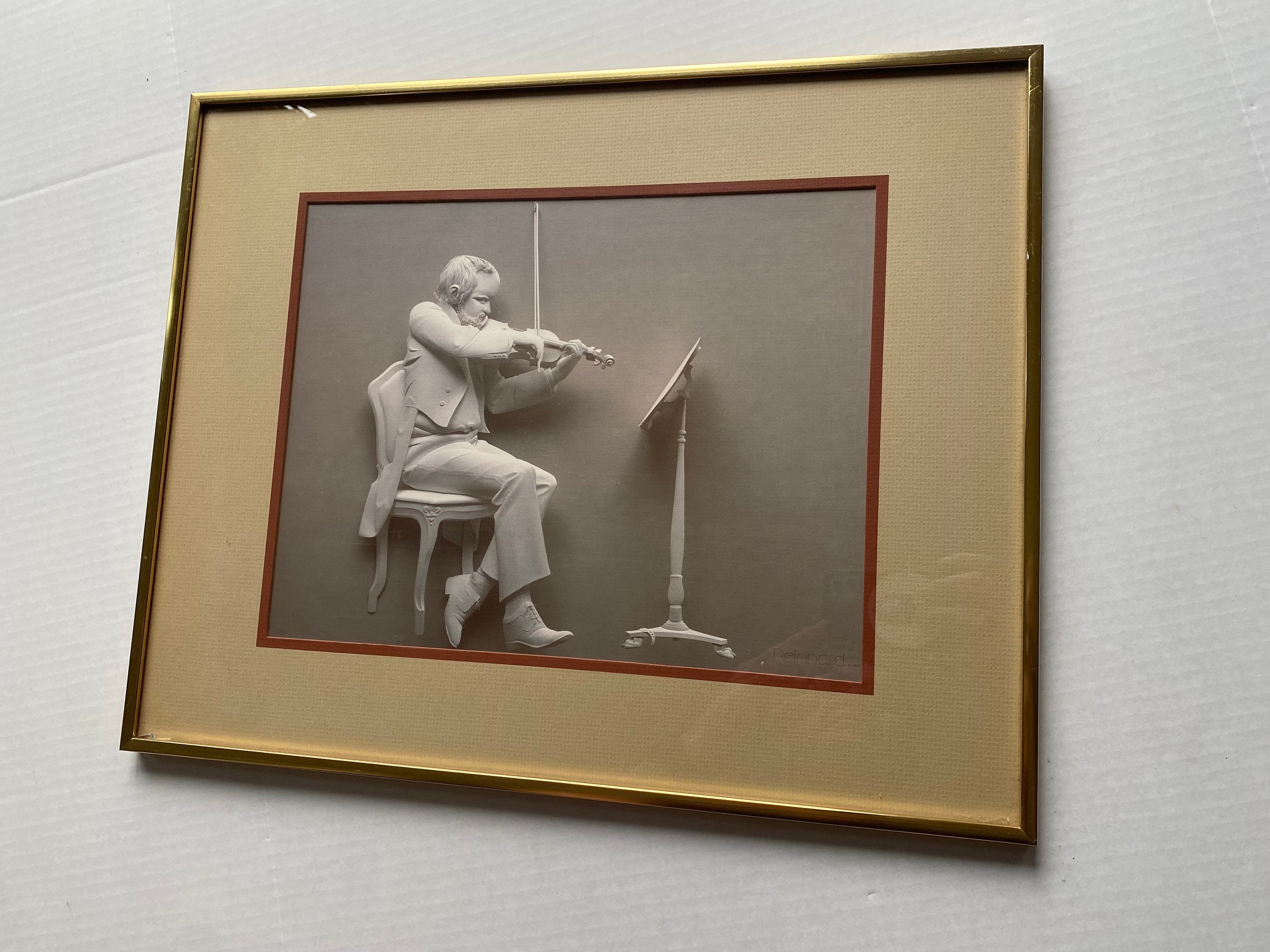 The Violinist by Siegbert Reinhard, Color Lithograph, 1976, Print