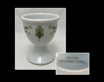 Hilton International Egg Cup, Midcentury Modern Design, Hotel Advertisement, circa 1960s