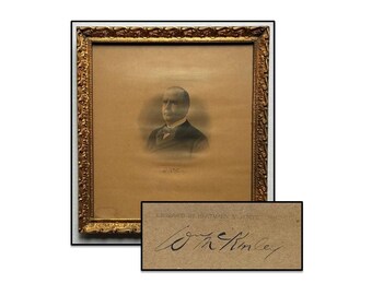 1901年ウィリアム・マッキンリー大統領のエッチング - Etsy 日本