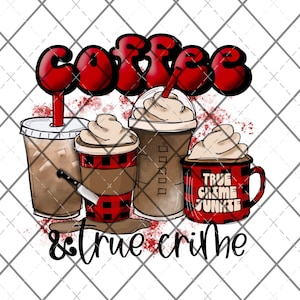 PRINTED - Waterslide Decal, True Crime Waterslide for Tumbler, White Waterslide, Coffee Decal, Tumbler Waterslide, Popular Waterslide, Decal