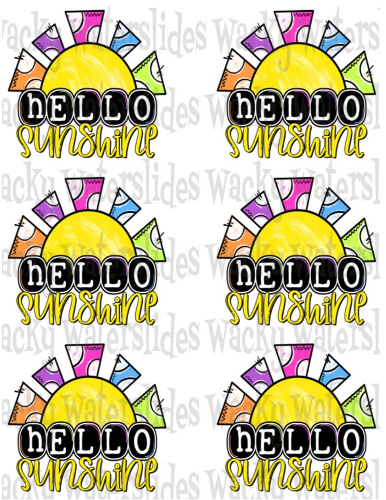 Hello Sunshine Clear Watermelon Waterslide for Tumblers Summer Time Popular Waterslides Beach Waterslide Water slide Summer Waterslide