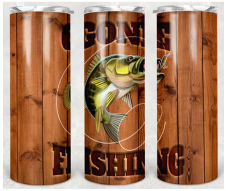 Waterslide for Tumblers Tumbler Waterslides Gone Fishing 20 Etsy