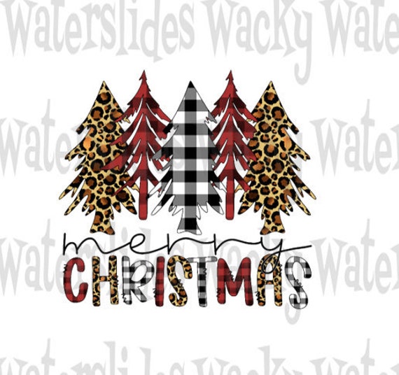 Holidays Christmas Tree Laser Printed Christmas Waterslide Truck Waterslide Popular Waterslide Christmas Waterslide for Tumblers