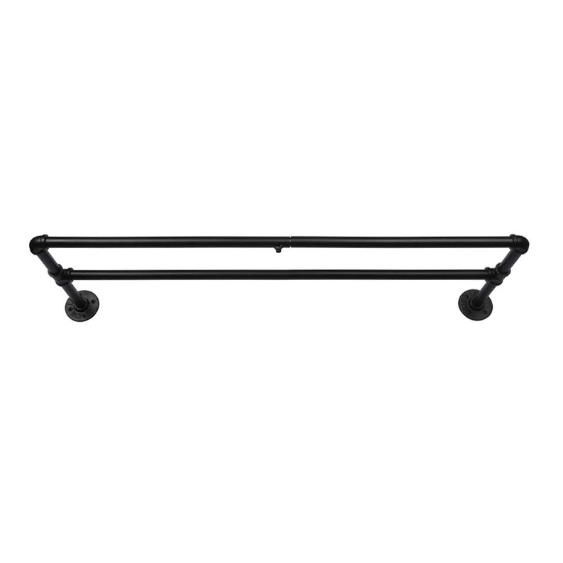 DIY Industrial 12/'/' Depth Iron Pipe Bracket Handle Clothing Rack Rod Towel Rail Wall Mounted Floating Pipe Shelve Hanging Free Shipping