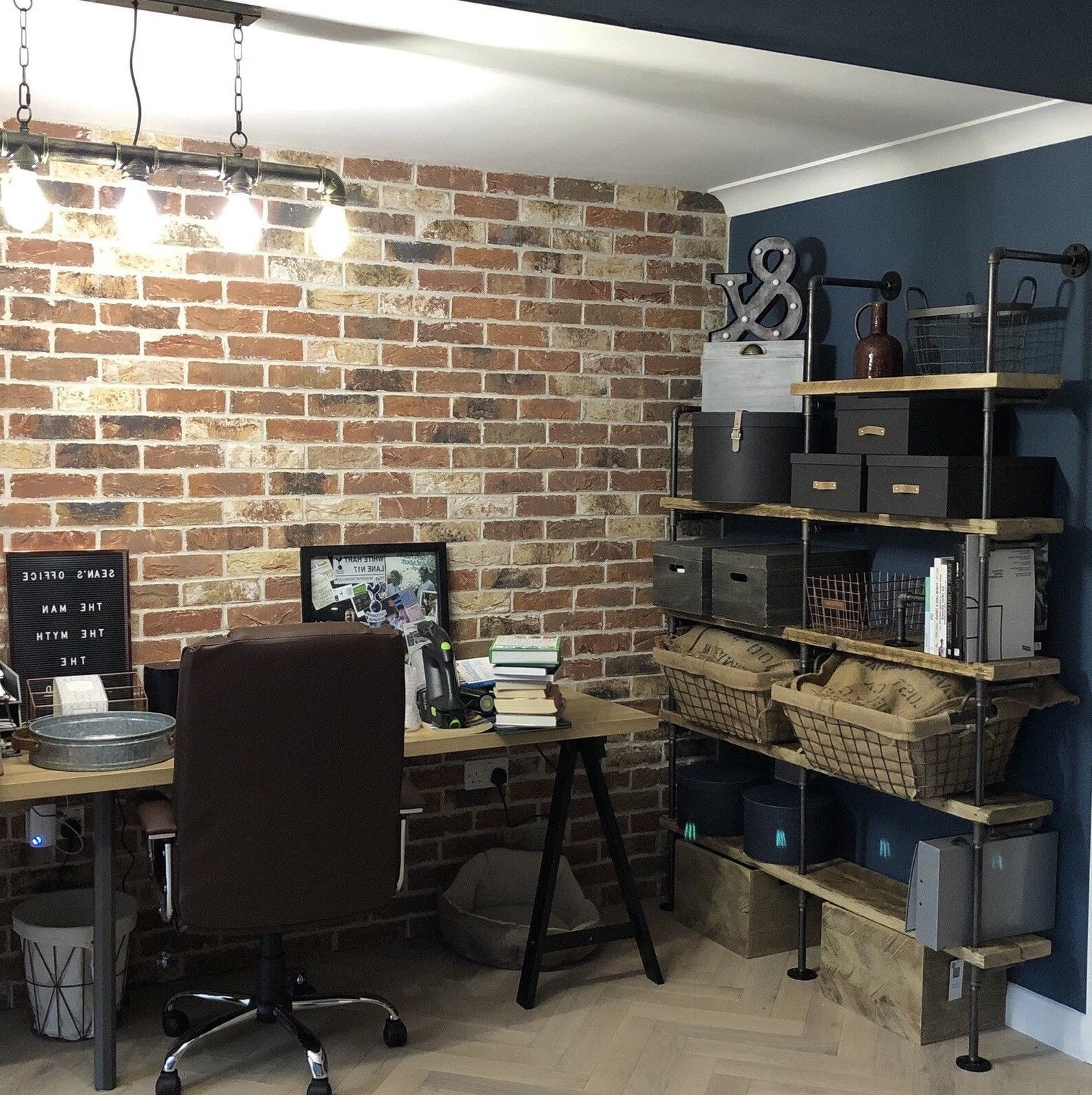 5 Shelve Bookcase Iron Pipe TV Stand Storage Shelve Wall Unit Etsy