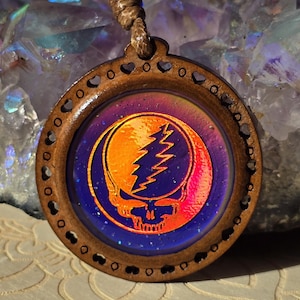 Grateful Dead Mood Pendants, Stealie, Steal Your Face Color Changing, Dancing Bear, The Dead, Jam, Necklace, Jewelry, Jerry Garcia, Deadhead