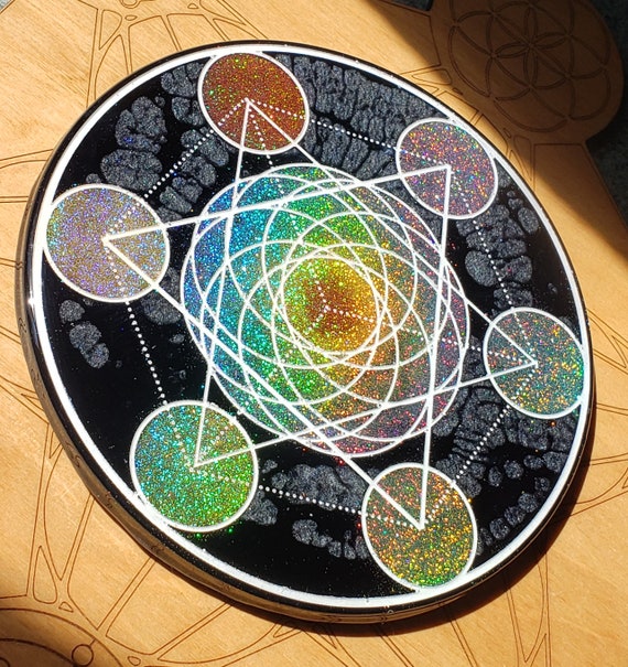 6 Metatron's Cube Sacred Geometry Crystal Grid Plate - Etsy