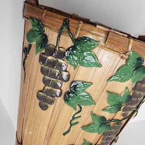 Vintage, hand crafted unique wine basket