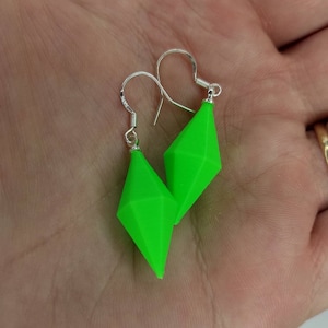 Boucles d'oreilles Plumbob / TOUTES LES COULEURS DISPONIBLES / Les Sims / Accessoires / Cadeau pour petite amie