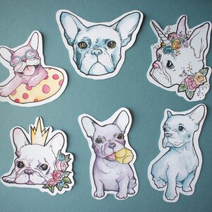 French Bulldog Stickers - Frenchie Themen matt wetterfest Vinyl Sticker Pack
