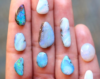 Custom Australian opal ring or pendant. Bezel set in 925 sterling silver. Luminous colors! Pipe opal lightning ridge boulder opals