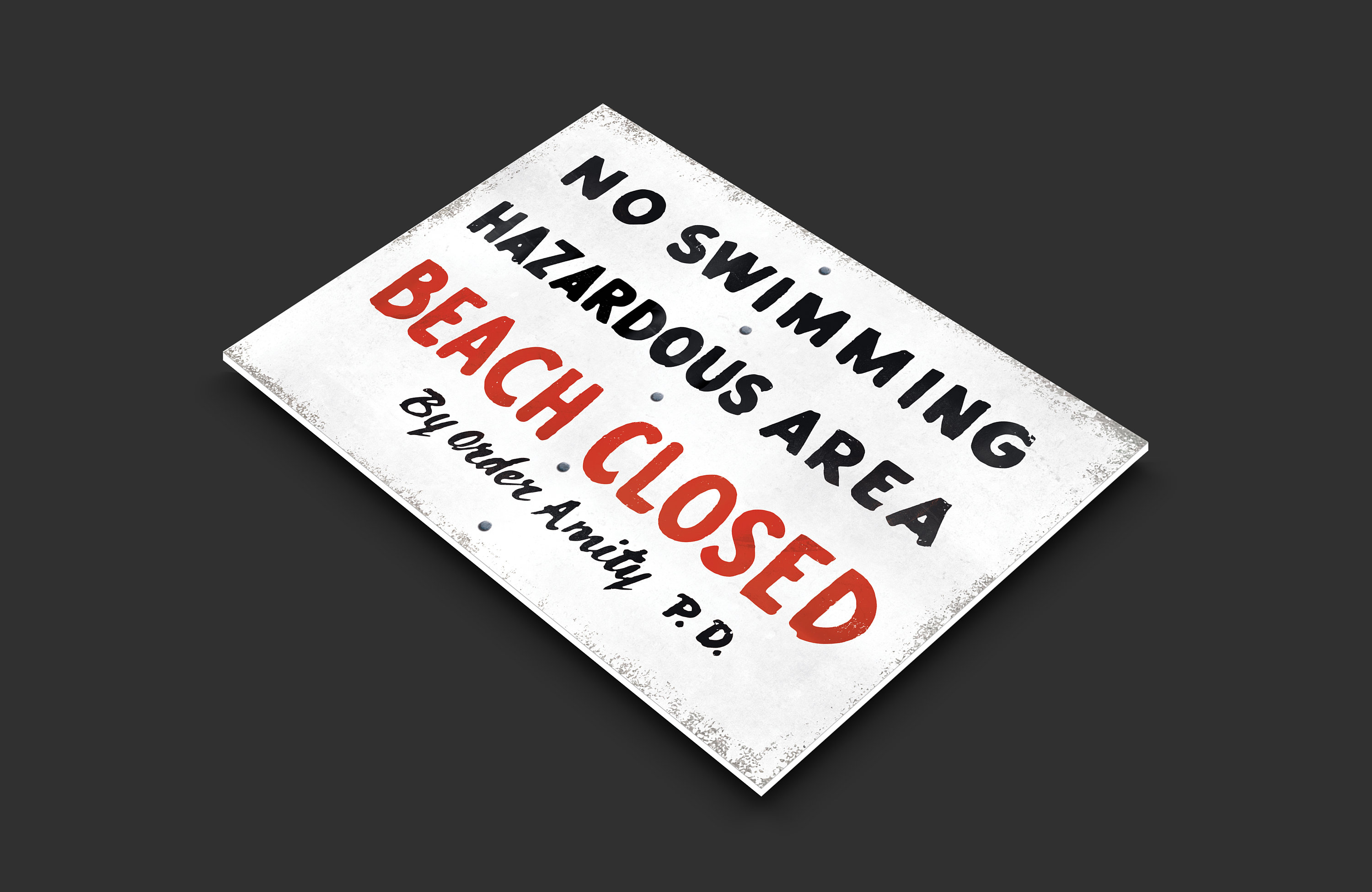 Beach Closed Sign Rigid Board Signs Amity Island Jaws | Etsy