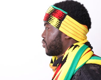 Kente/African Print Geïnspireerde Ear Warmers - Piesie