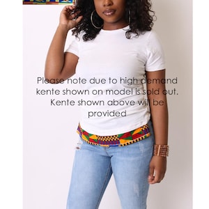 Kente/African Print Boyfriend Top - White