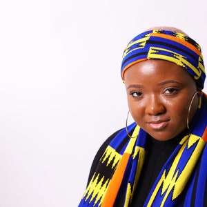 Kente/African Print Inspired Ear Warmers Manu image 1