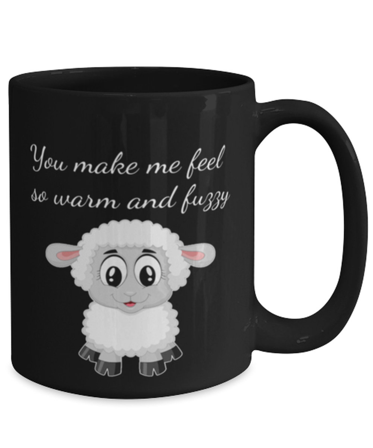 You Make Me Feel Warm And Fuzzy Cute Lamb Sweetheart Gift Etsy