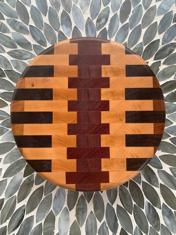 Round End-grain Cutting Block - Etsy