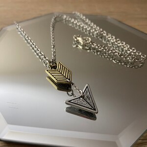 Arrow Necklace | Simple Arrow Necklace, Gold and Silver Arrow Necklace, Cute Arrow Necklace, Dangling Arrow Necklace