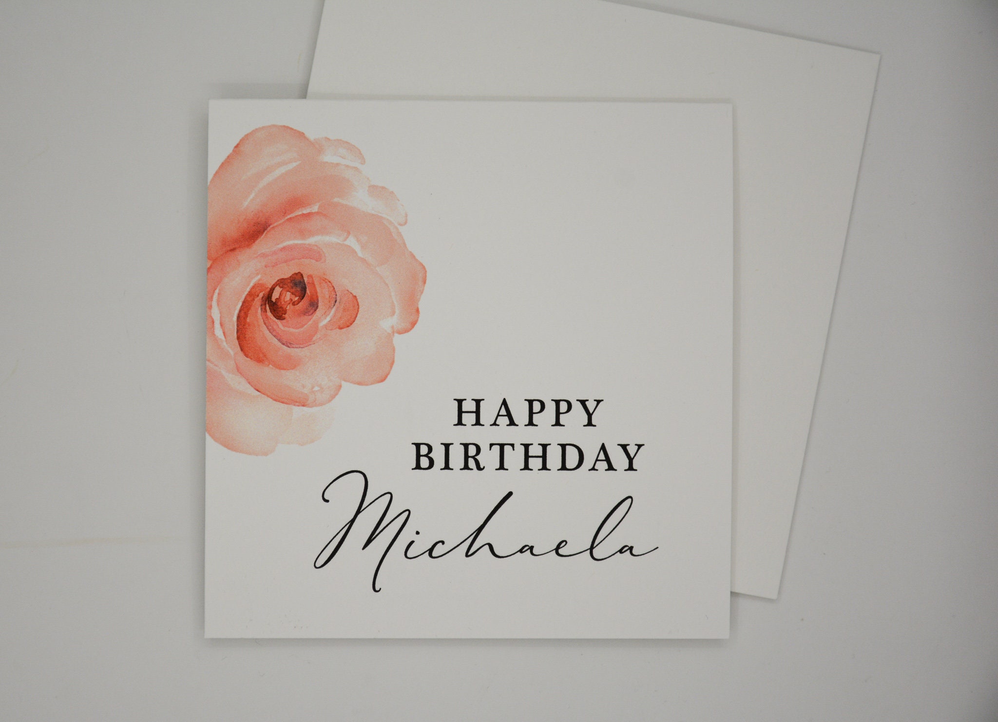 Personalised Square Gift Card. 12.5 X 12.5cm. Customised Name Etsy UK