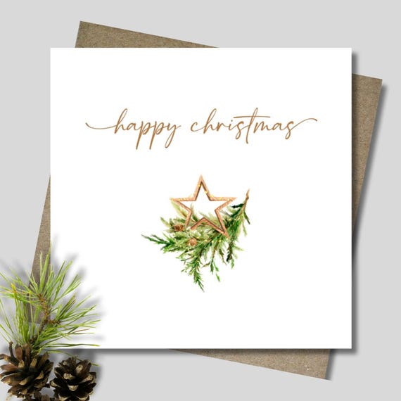 A6 Christmas Card Blanks & Envelopes - Stella Weds - Pick Your Colour & Quantity
